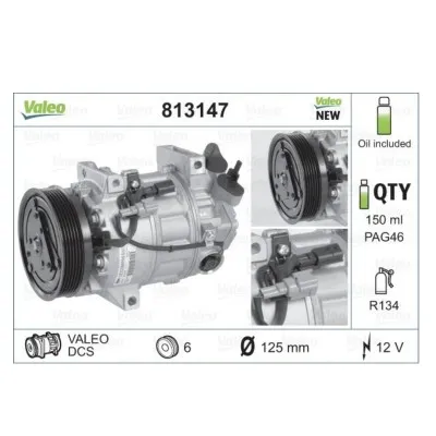 Renault Laguna III 1.5 dCi ve 1.6 16V, Latitude 1.5 dCi Valeo 813147 Klima Kompresörü