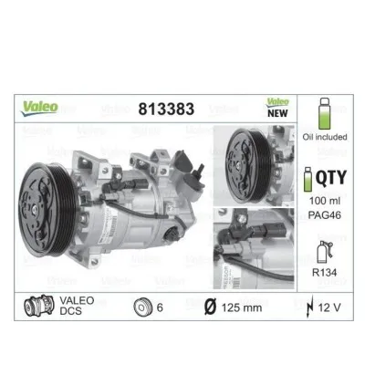  Renault Clio IV, Captur I 1.5 dCi  Klima Kompresörü Valeo 813383